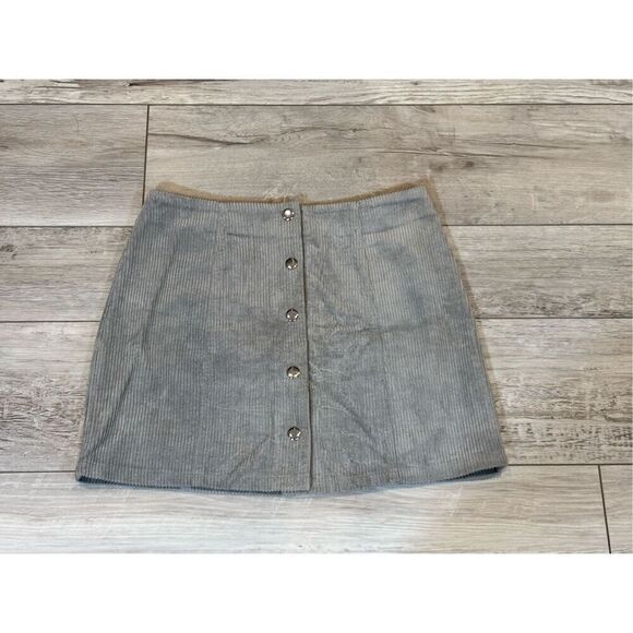 Forever 21 gray corduroy mini skirt size S - Picture 1 of 8